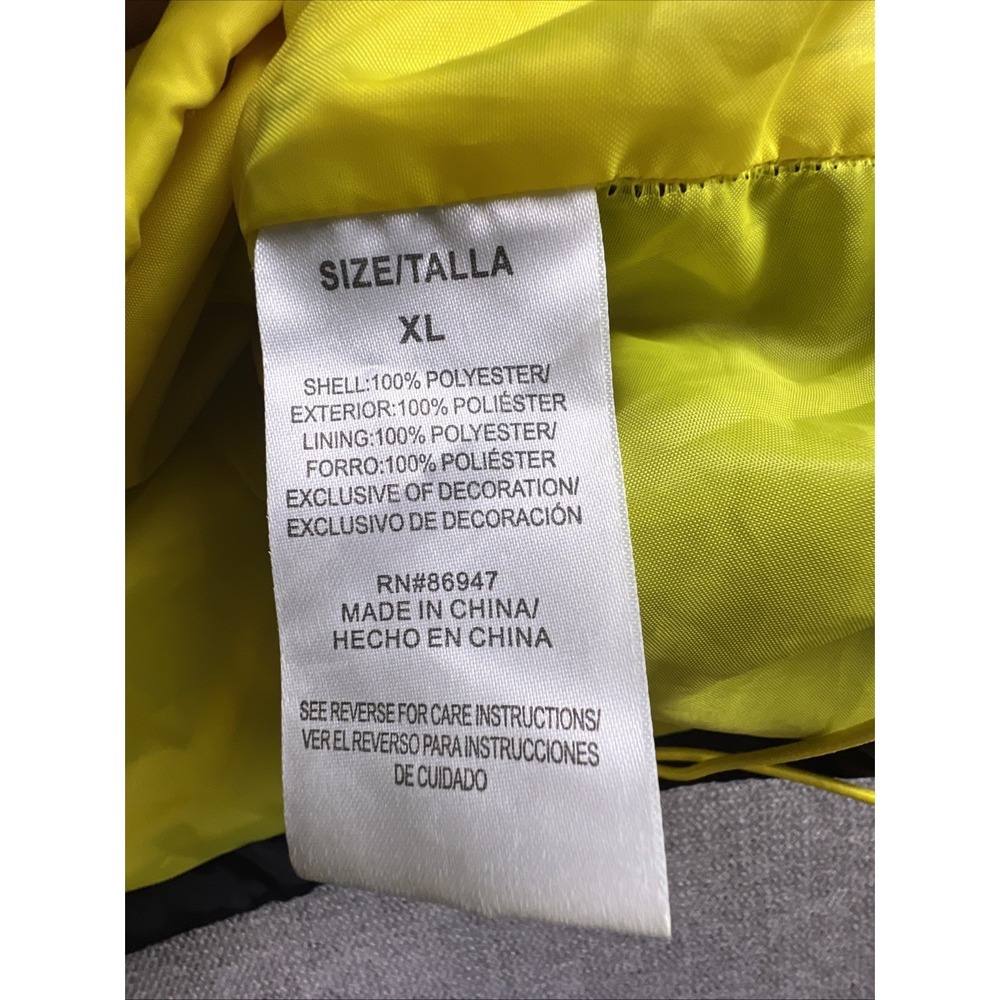 PlayStation 1/4 Zip Windbreaker Cropped Hooded Black & Yellow Women's SZ XL - Picture 7 of 9